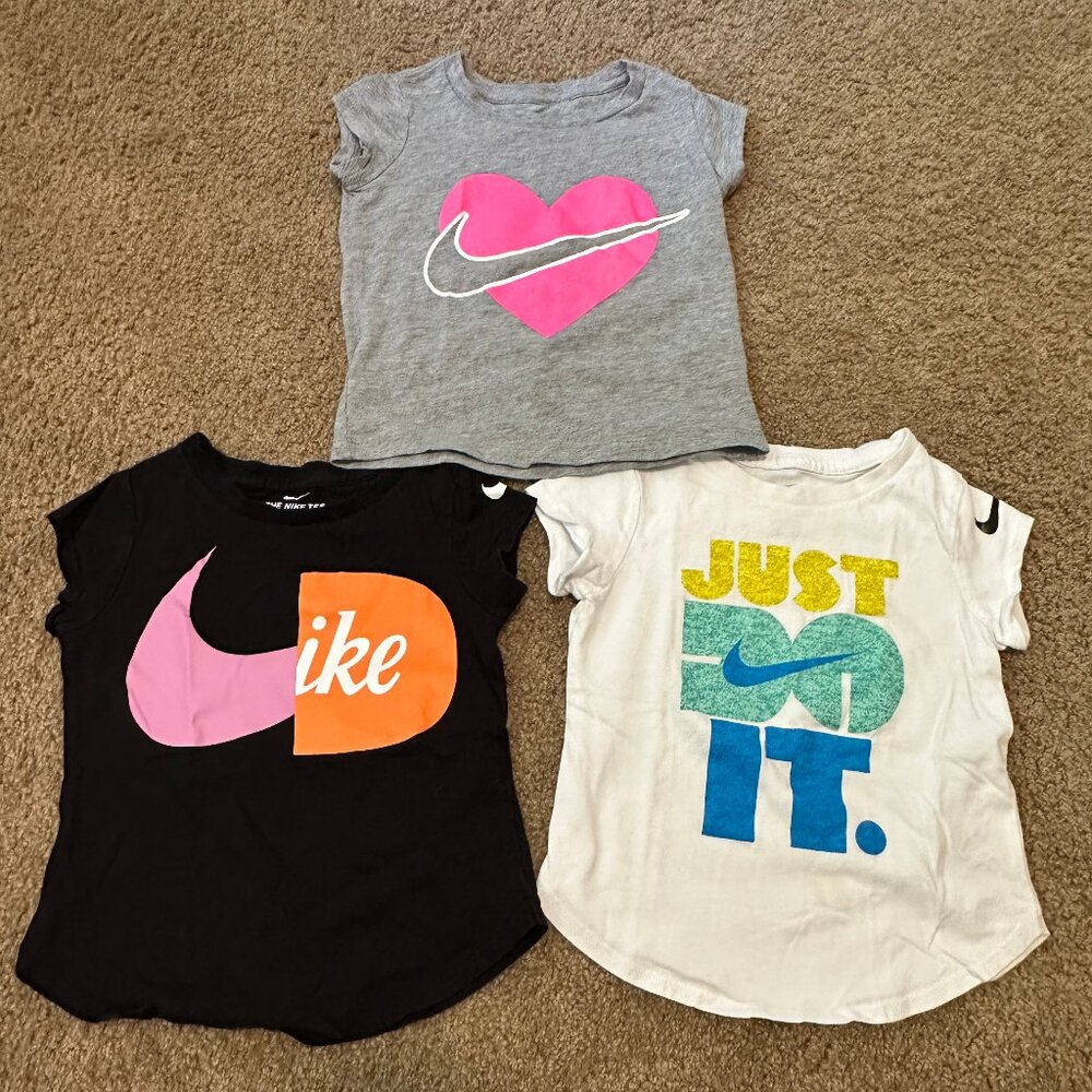 Nike Girls 3 Pack T-Shirts